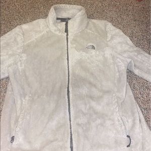 fuzzy north face jacket